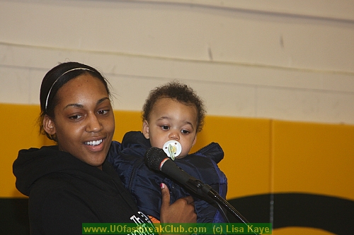 Senior Lindsey Saffold and friend who stole the show.